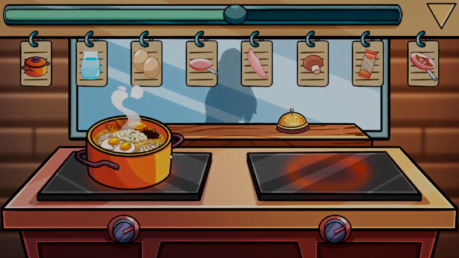 Preparo de uma receita em Overtime